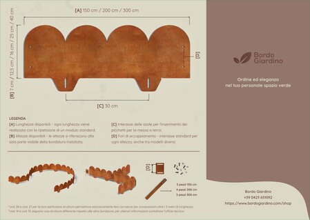 Borders in Corten steel