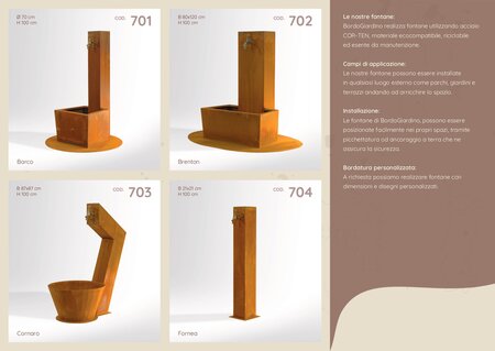 Vasi metallici per esterno